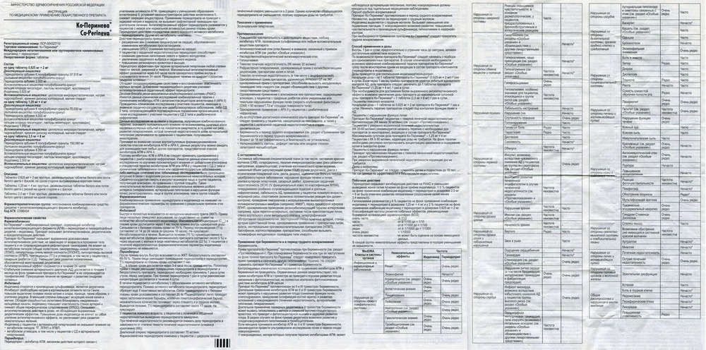 Фото инструкции Ко-Периневы уменьшенное, лицевая сторона